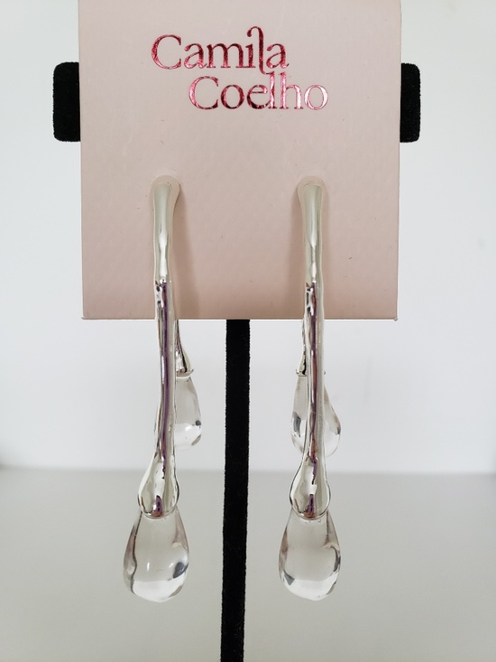 Camila Coelho Jewelry - Camila Coelho Sculptural Front Back Tear Drop Earrings